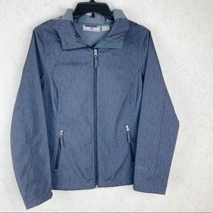 NWOT Free Tech chevron zip hooded jacket